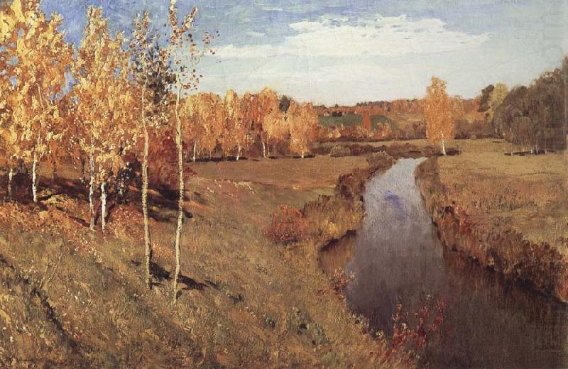 Golden autumn, Levitan, Isaak